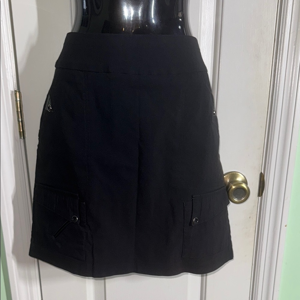 Jamie Sadock Black Sporty Casual Golf Skirt/Skort Pockets Comfy Stylish Size 6